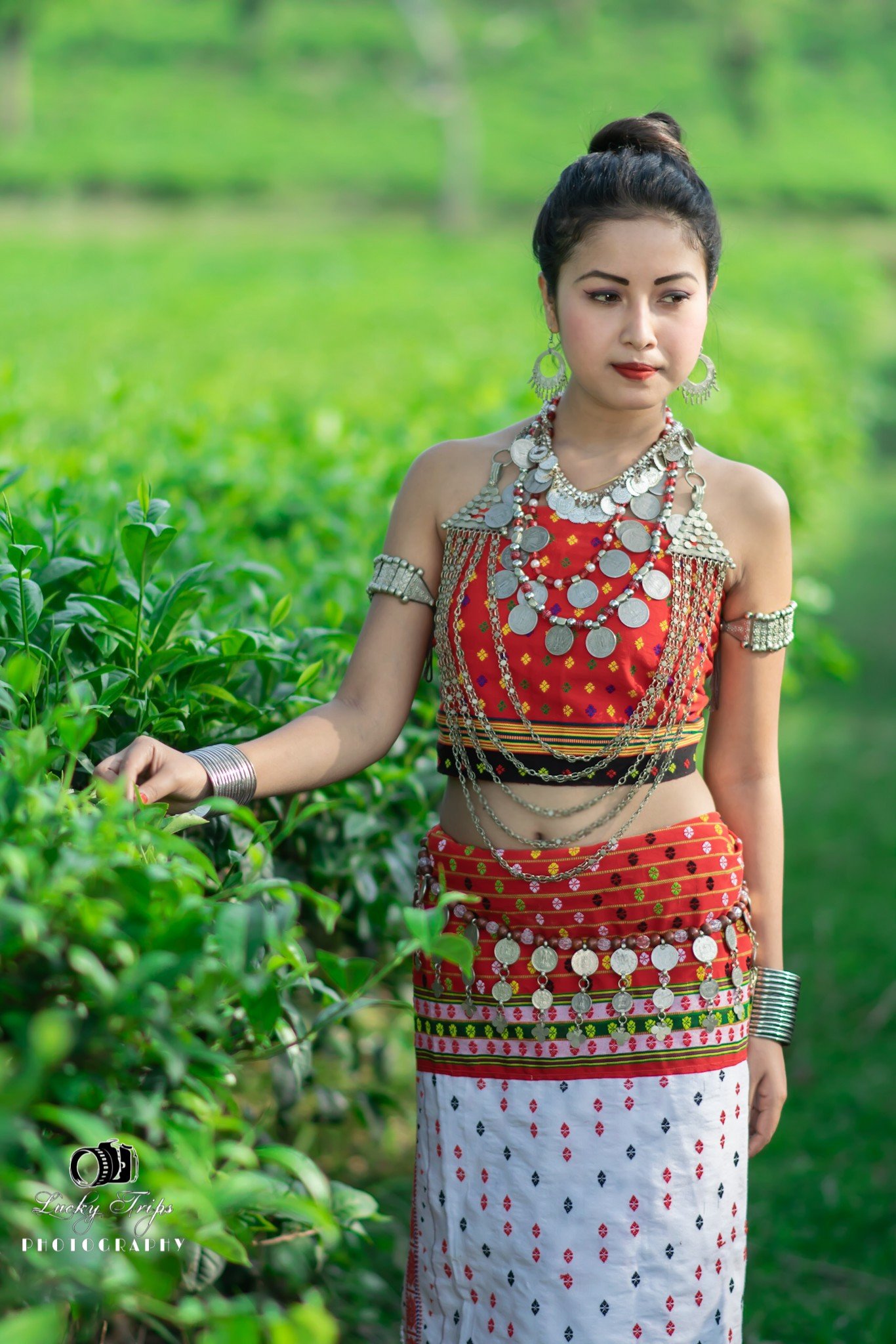 A Tripuri girl with their traditional attire